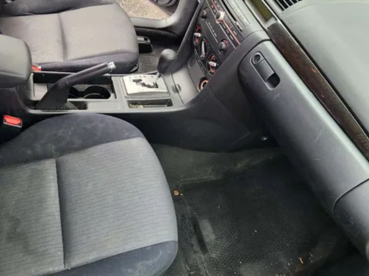 Car interior before cleaning